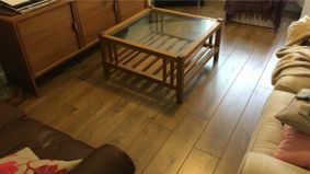 wooden floor in a living room