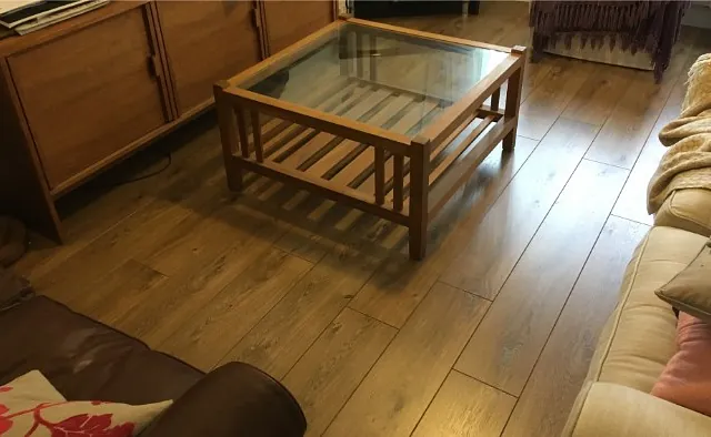 wooden floor in a living room