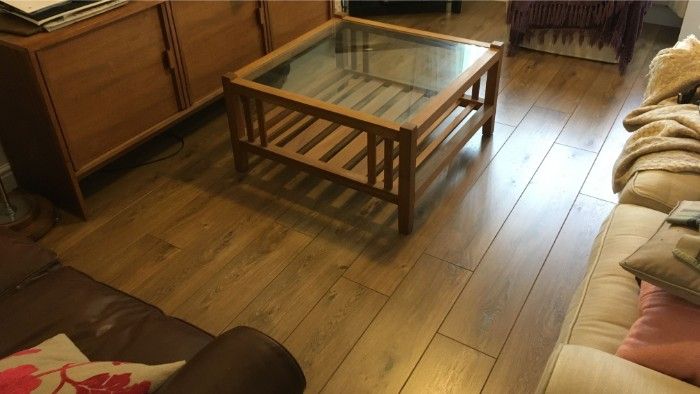 wooden floor in a living room