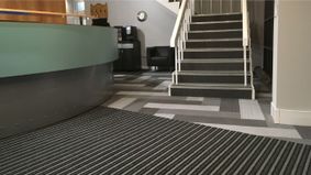carpets next to staircase